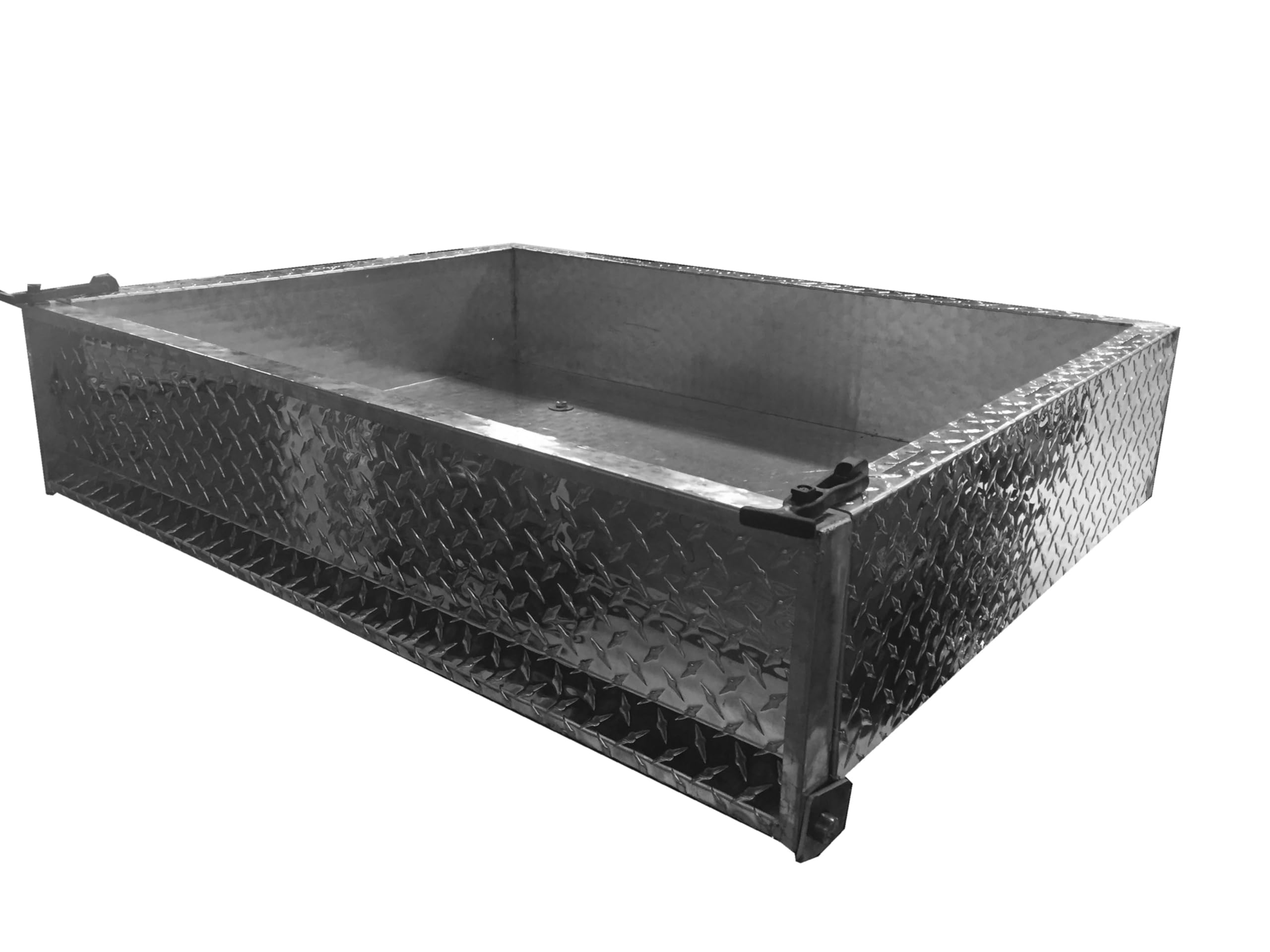 GTW Golf Cart Cargo Box | Universal Fit | Compatible with Club Car, EZGO, Yamaha and Other Makes & Models | Aluminum Diamond Plate