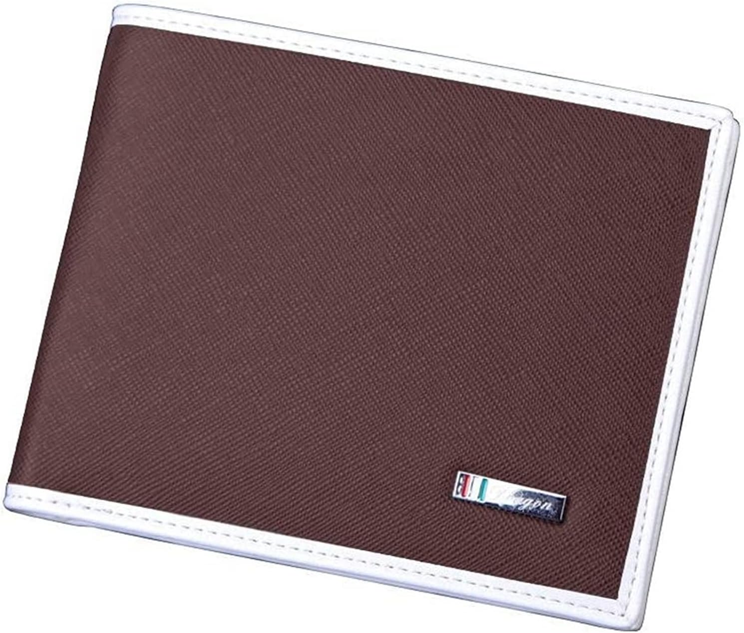 [AtEEco] メンズウォレットショートウォレットマルチカードスロットウォレットメンズドルウォレット男性クロスパターンヒットカラー