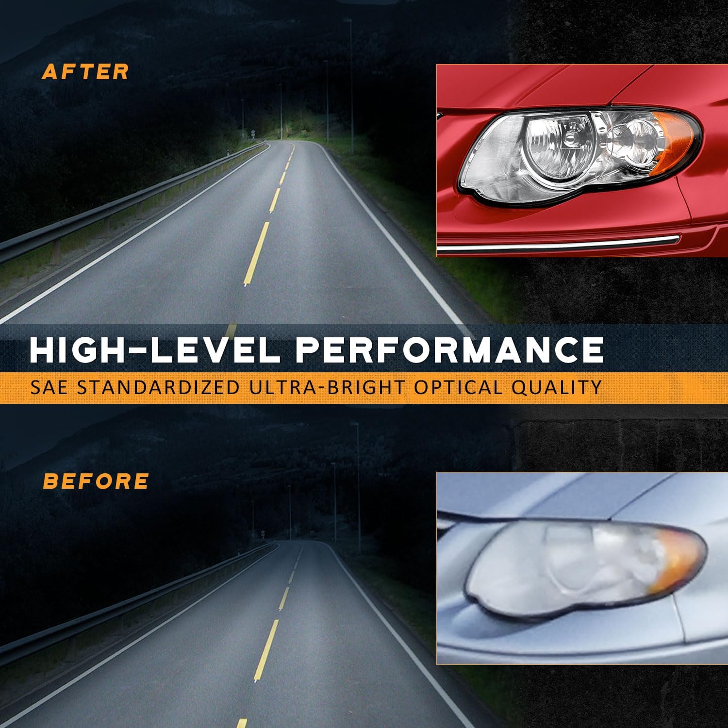 WEELMOTO Headlights Assemblies for 2005-2007 Chrysler Town & Country, Headlight Compatible with 2005 2006 2007 Chrysler Town & Country with Bulbs