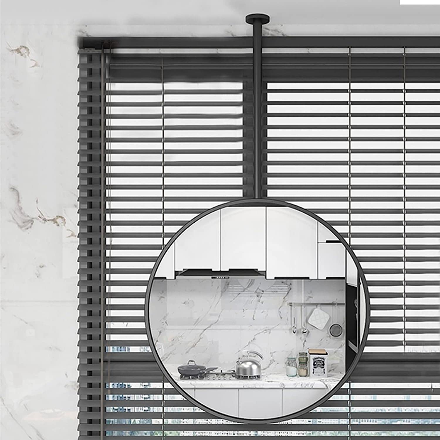 Wiszący pręt Okrągłe lustro Łazienkowe lusterka do golenia Pokój hotelowy Duże lusterka dekoracyjne Sufitowe wiszące lustro do sypialni Vanity Hallway Entryway Toaleta Lustro ścienne (rozmia