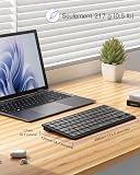 Inateck Bluetooth Keyboard for 3 Multi-Device, UK Layout Compact Wireless Keyboard for iPad Pro/Air/Mini/Windows/Android/iOS/Tablet/PC, Ergonomic Design with Media HotKeys, Slim and Portable, KB01003 - 5