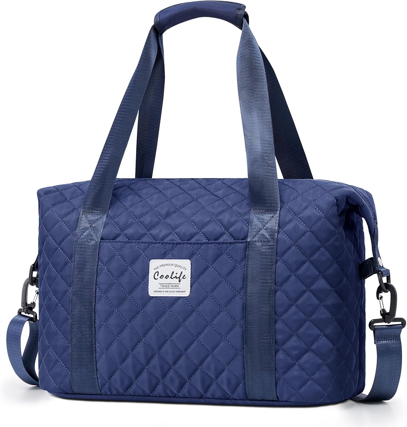 COOLIFE Cabin Bag for Ryanair 40×25×20cm Underseat Hand Luggage Carry on Bag Travel Duffel Bag Weekend Bag Overnight Bag for Women (Dark Blue, 40×25×20)