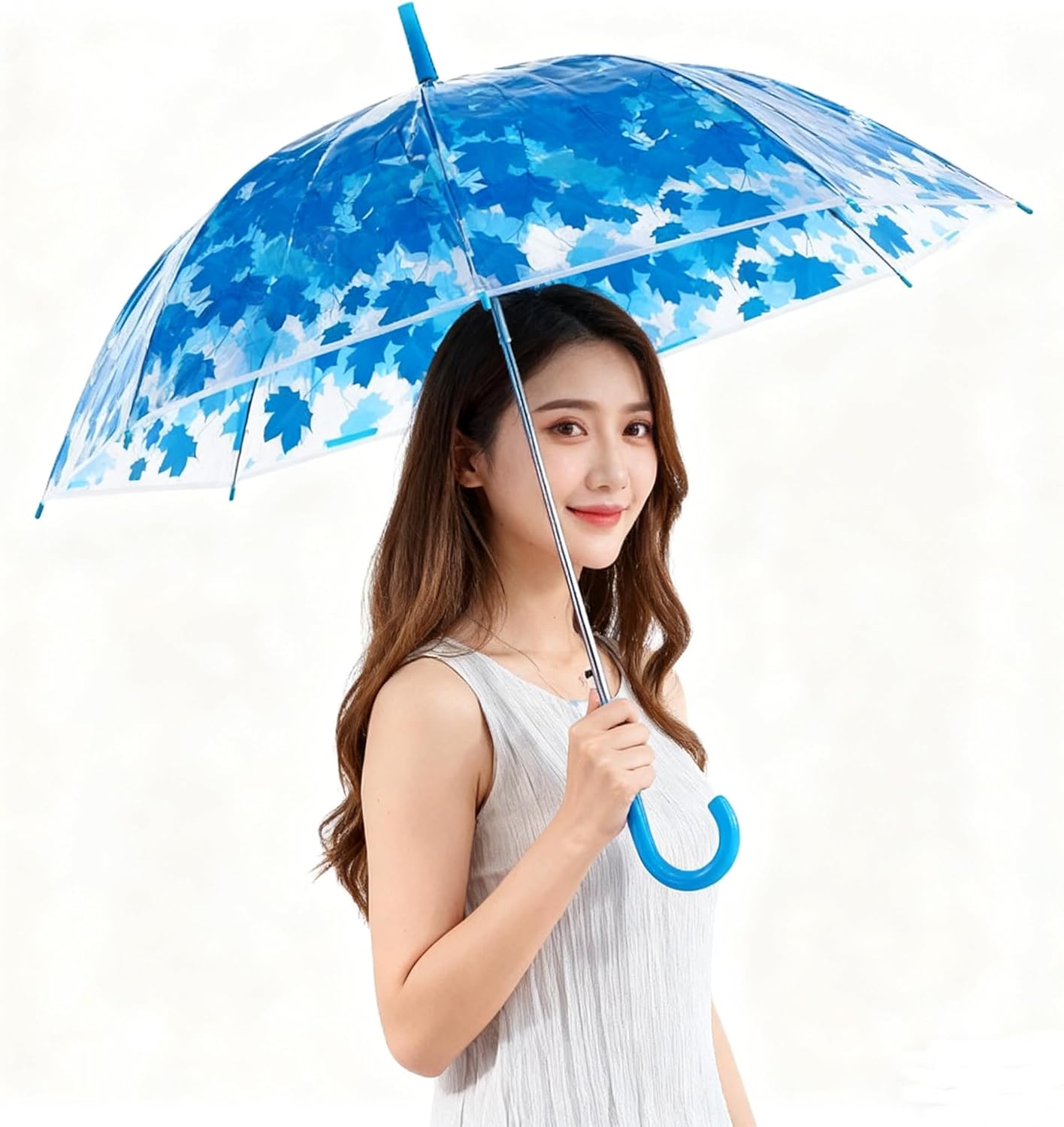 Clear Bubble Umbrella - Automatic Opening Clear Dome Umbrella with the Stylish J-Shaped Handle for Men and Women, Wedding, Outings and Large Group Gatherings, Graduations, Proms, or Daily City Walks - Image 3