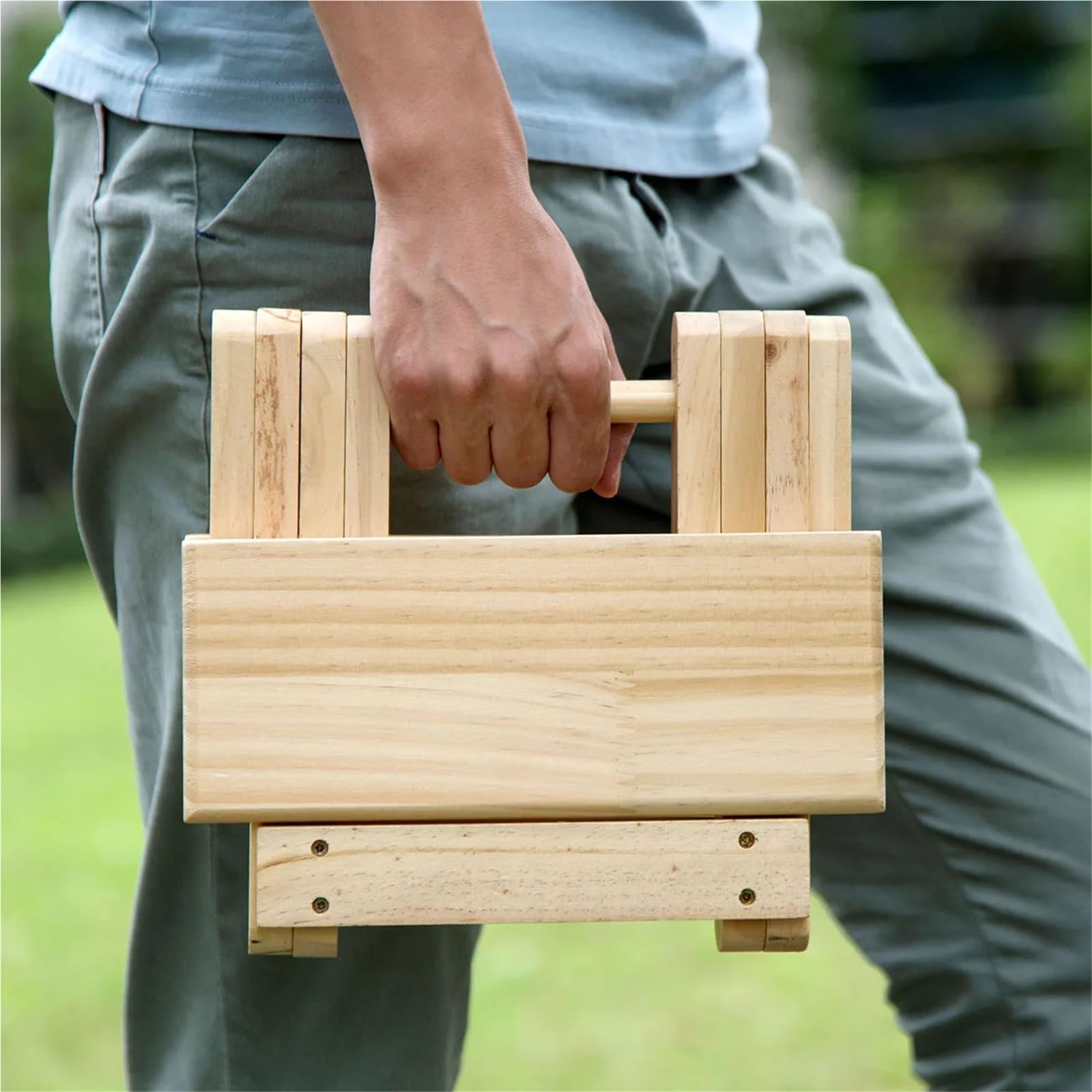 Taburete plegable de madera antideslizante, asiento de baño, cambiador de zapatos, silla de pesca, portátil, para el hogar y el aire libre, versátil y diseño