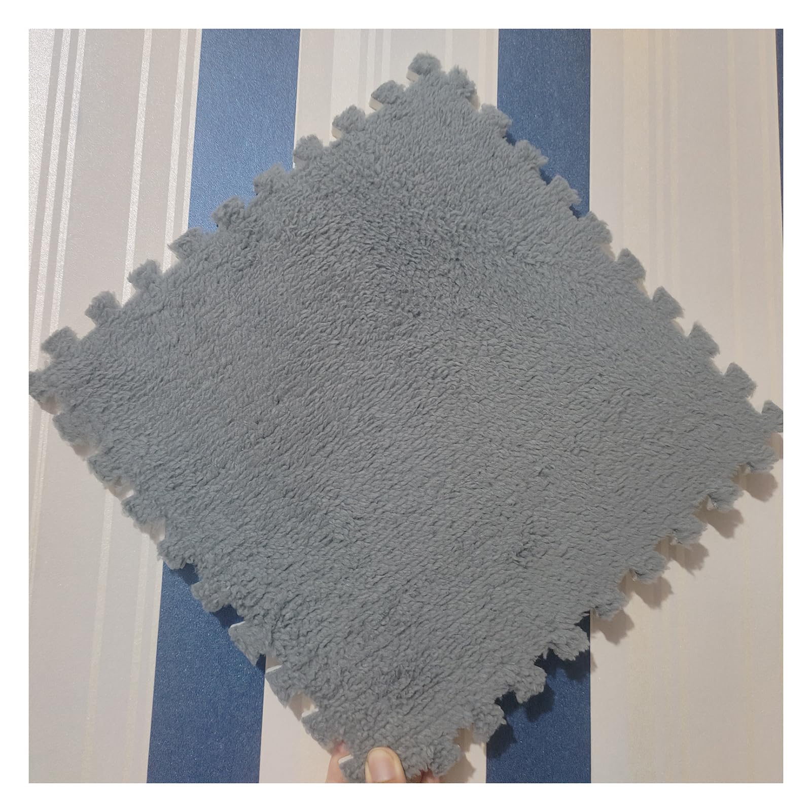 Puzzlematte Schaumstoff-Puzzle-Bodenmatte, Packung mit 10 ineinandergreifenden Schaumstoff-Teppichfliesen, Mehrfarbig, 30,5 x, cm(Light Grey)