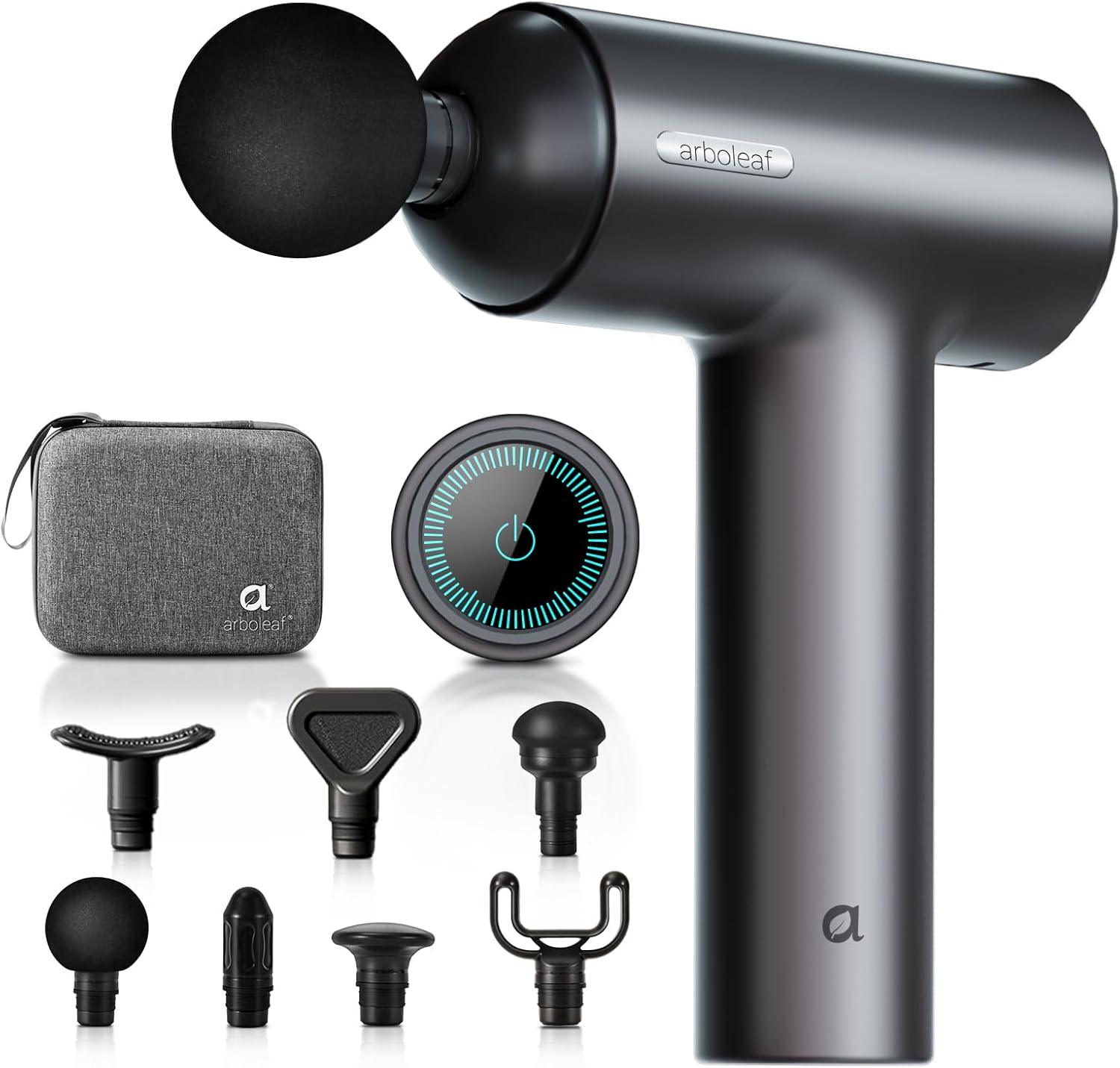 Massage Gun Deep Tissue, arboleaf 6 Speeds Muscle Massage Gun Sports Massager Gun with Case and Type-C Charging, Powerful Percussion Massager Gun for Home Gym Office Muscle Pain Relief