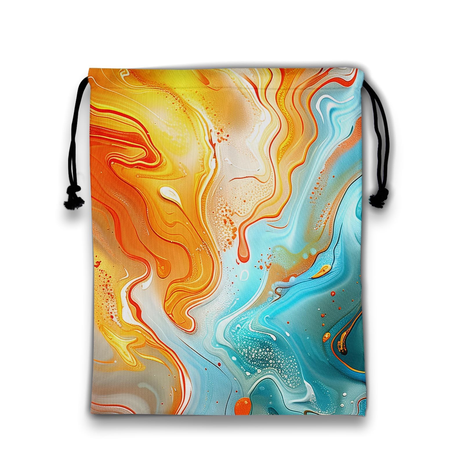 Marble Art Gymnastics Grip Bag Small Drawstring Gym Bag Outdoor Storage