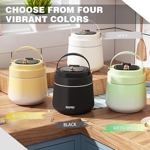 Miniatura 6 de Termo para alimentos calientes para adultos, 40 onzas, recipientes térmicos de sopa de boca ancha con aislamiento al vacío, de acero inoxidable, a