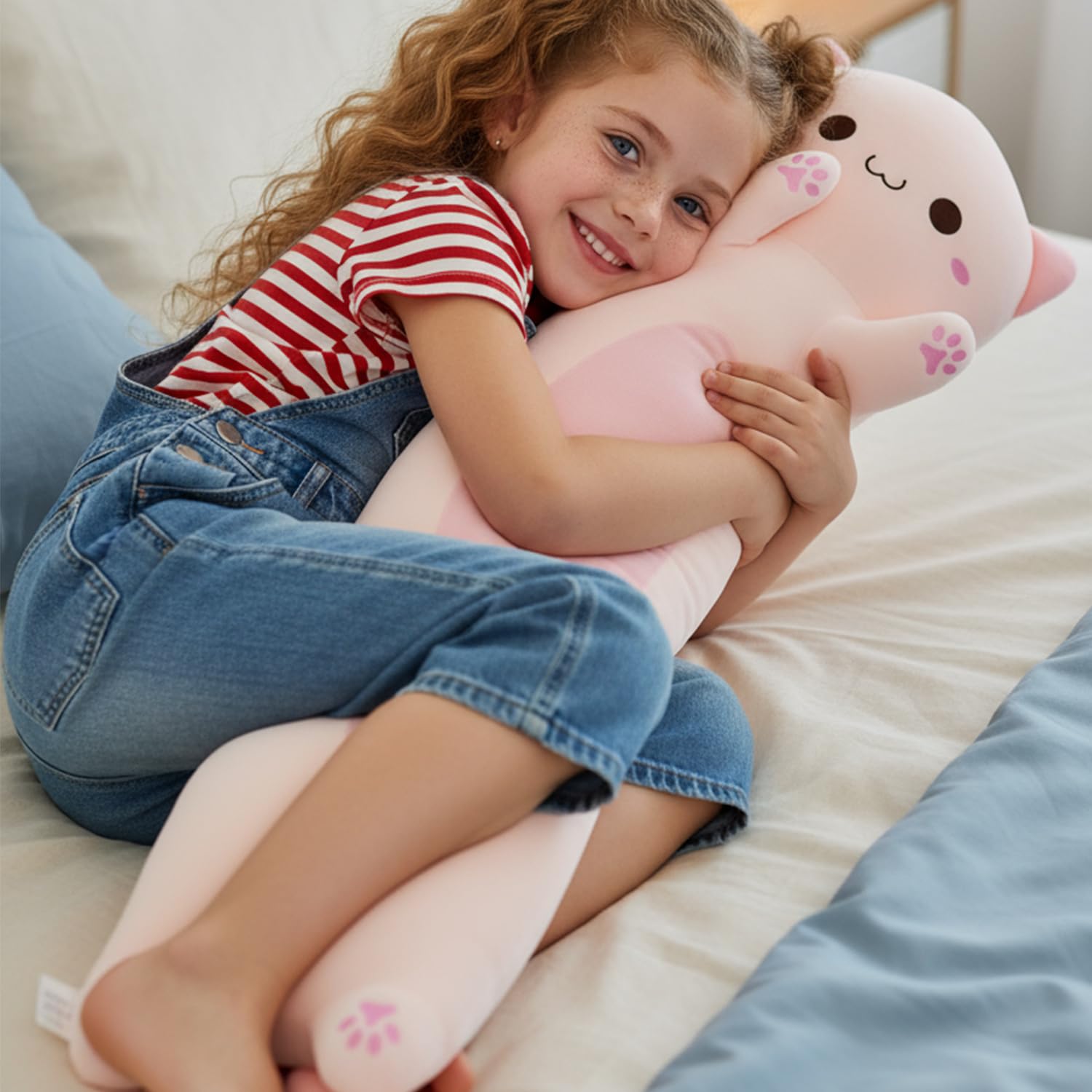 Kekeso Long Cat Plush Toy,Soft Cat Plush Pillow Stuffed Animal for Kids & Adults - Image 2