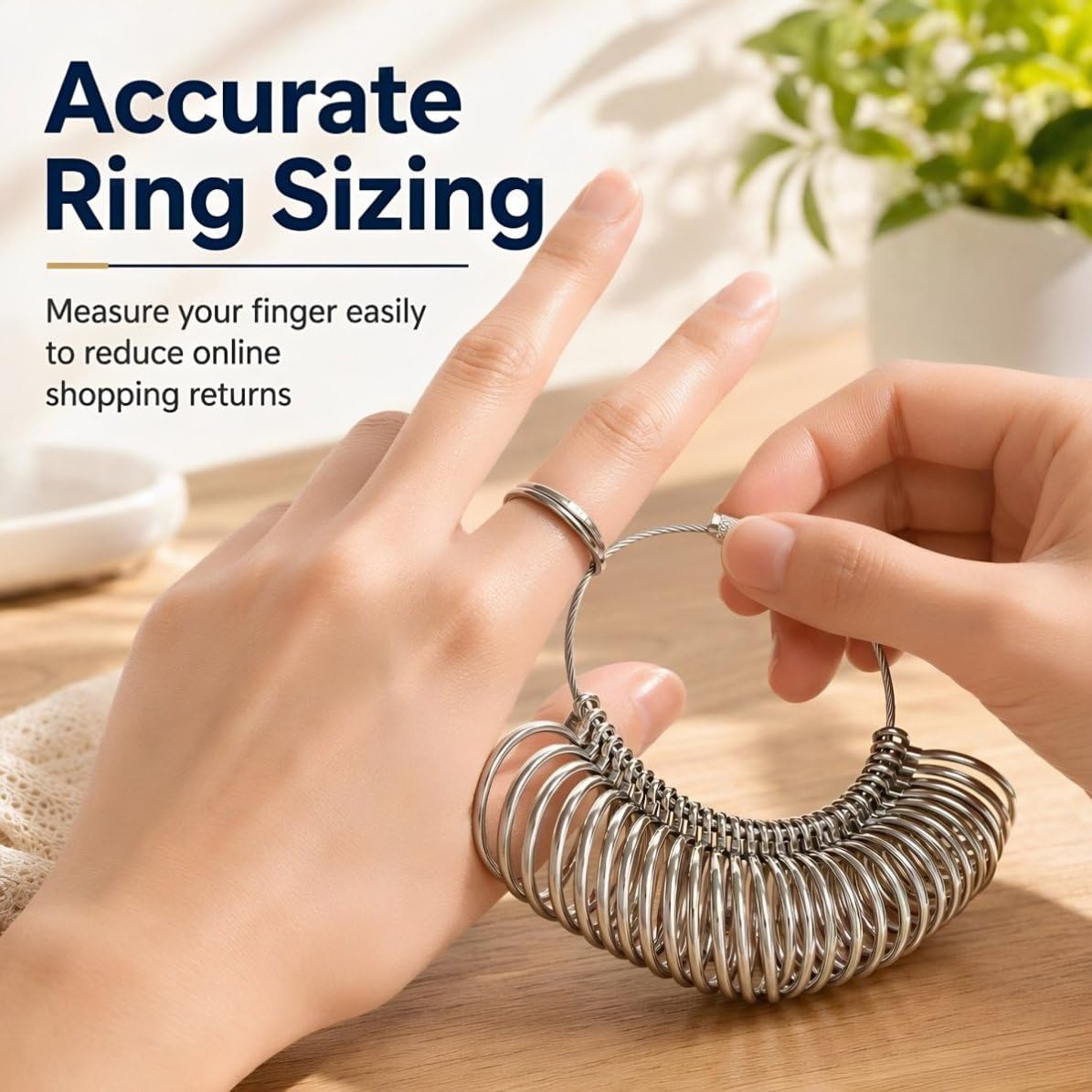 Metal Ring Sizer Gauge for Finger, US Size 0-15 Portable