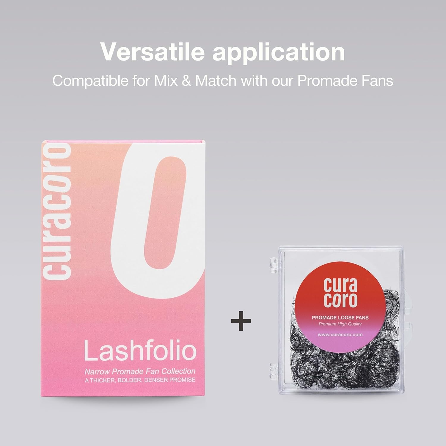 Curacoro LashFolio Narrow Promade Fans, 10D-0.03 CC Curl, 8mm-11mm Length, Handmade Volume Eyelashes, Professional Long-Lasting Promade Lash Fans