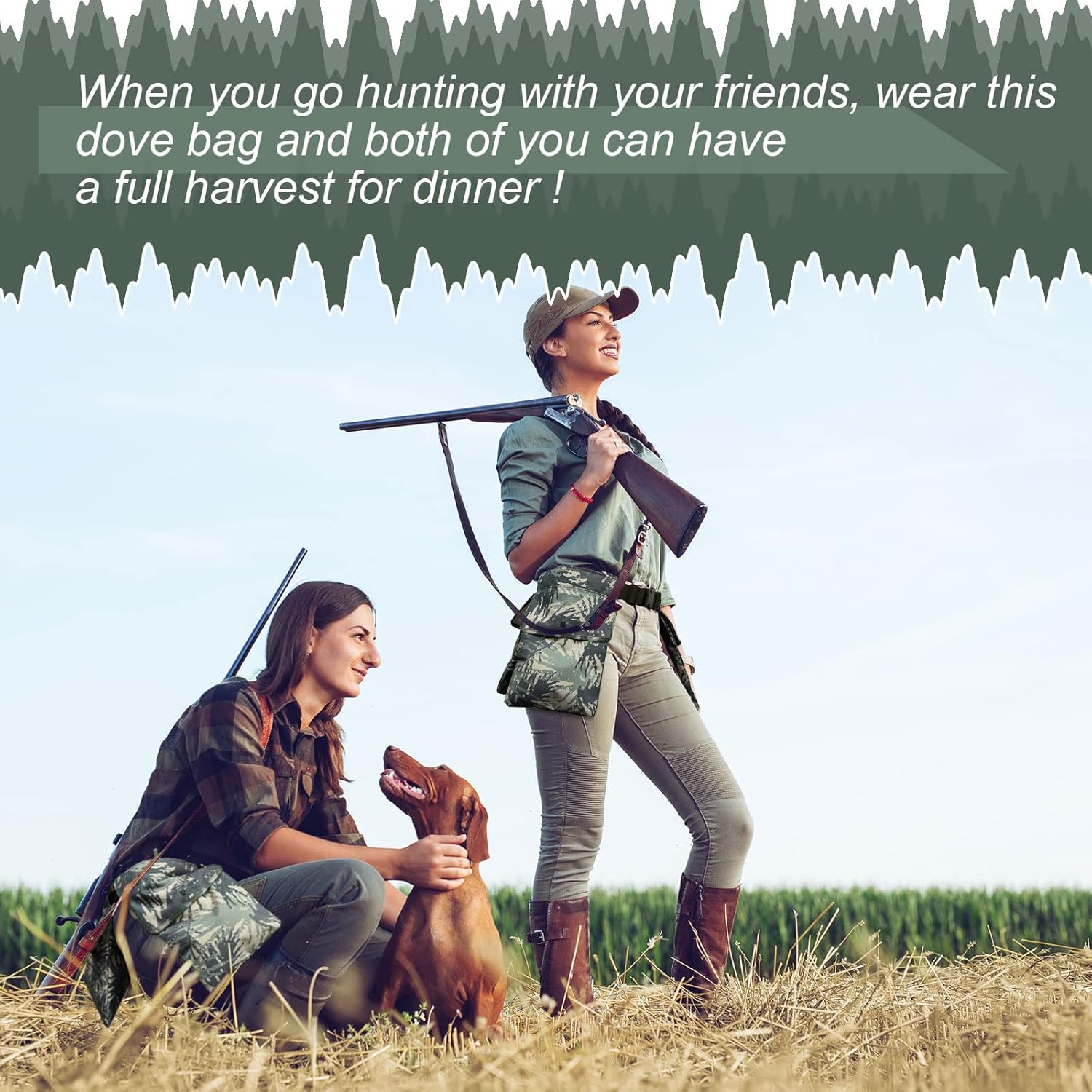 2 Pcs Hunting Dove Belt, Camo Dove Game Bag Adjustable Shell Pouchs Trap Shooting Shell Pouch Dove Hunting Shell Pouch Accessories for Men Women Hunting supplies : Sports & Outdoors