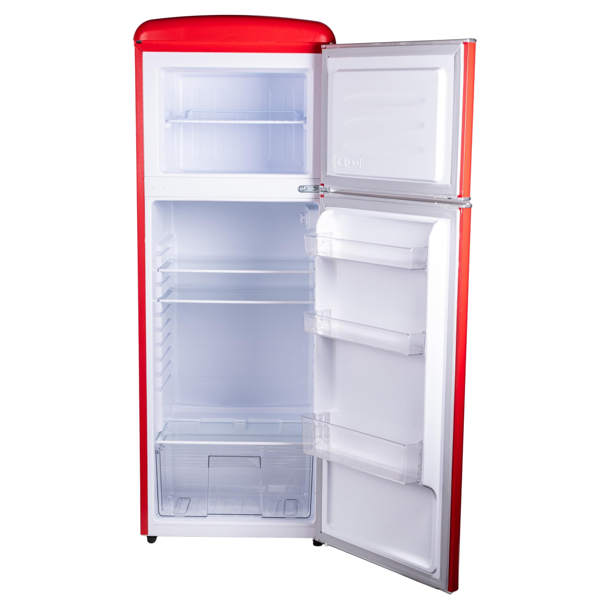 Frigorifero vintage doppia porta 240 L 54,6x55,4x148,7cm, rosso, Kooper