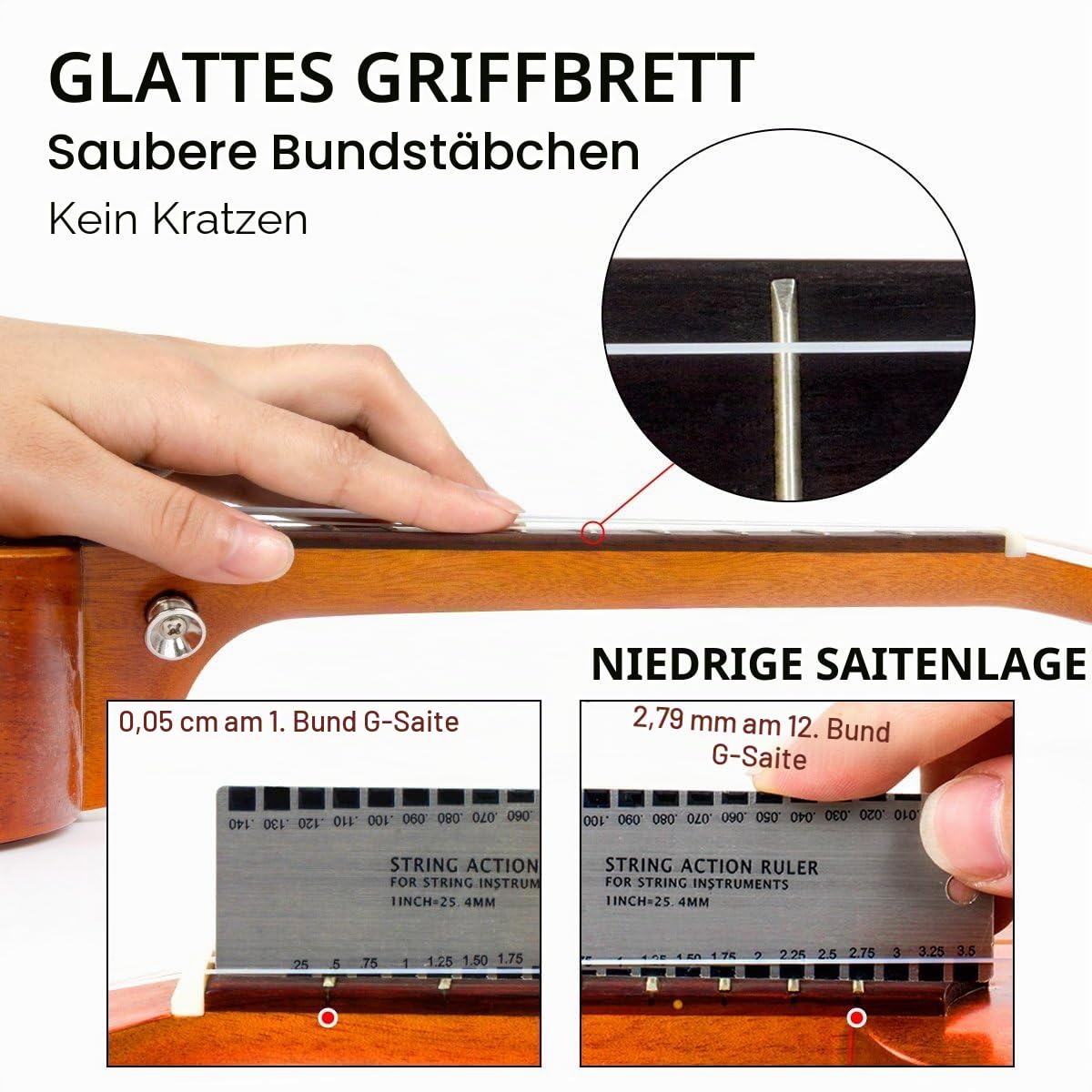 Ukulele Aklot Konzert Ukulele Erwachsene Solides Top Mahagoni Ukelele 23 Zoll mit Kostenlosen Online Kurs 8er Pack Anfänger Starter-Set (Gigbag Plektren Stimmgerät Gürtel Reinigun)