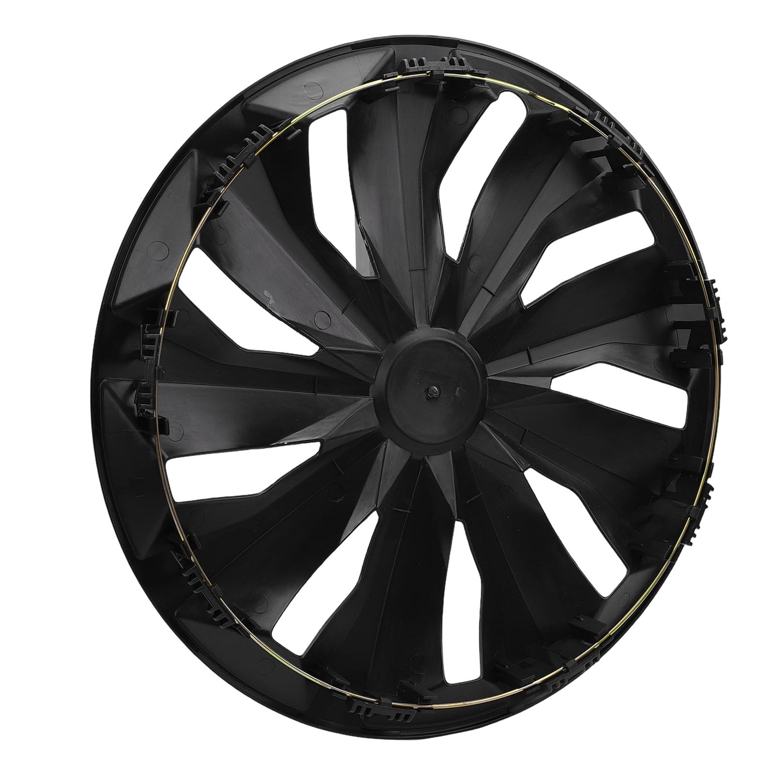 Goshyda Uniwersalny 4-pakowy Zestaw 17-calowych Kołpaków Klips na Kołpakach ABS do Forda Chevy Silverado, Pickupa SUV Zapasowe Felgi (BLACK)