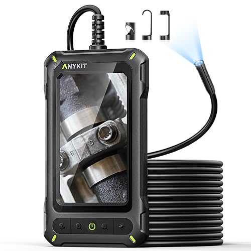 Miniatura 10 de Cámara endoscopio industrial con pantalla LCD de 4.3 pulgadas, cámara de inspección de boroscopio Anykit de 0.236 in, cámara de alcance con 6 luces