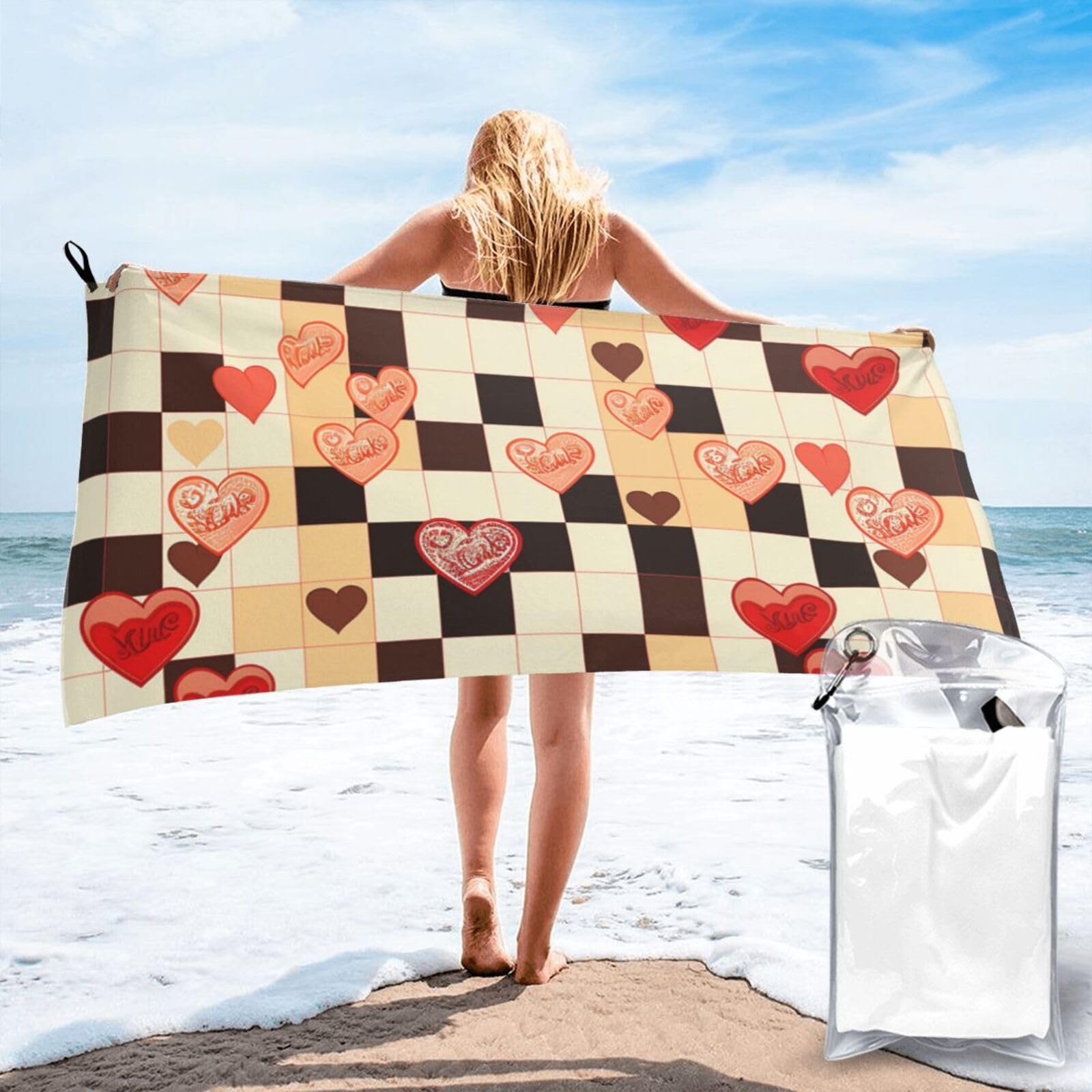Serviette de plage en microfibre absorbante pour salle de sport et yoga