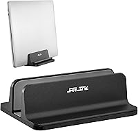 Vista 1 de JARLINK Soporte vertical para laptop, soporte de aluminio para computadora portátil con tamaño de base ajustable (hasta 17.3 pulgadas) compatible