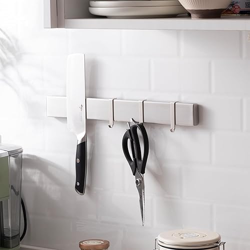 Miniatura 4 de HBlife Soporte magnético para cuchillos de 16 pulgadas para pared, potentes tiras magnéticas para cuchillos, soporte magnético de cocina para