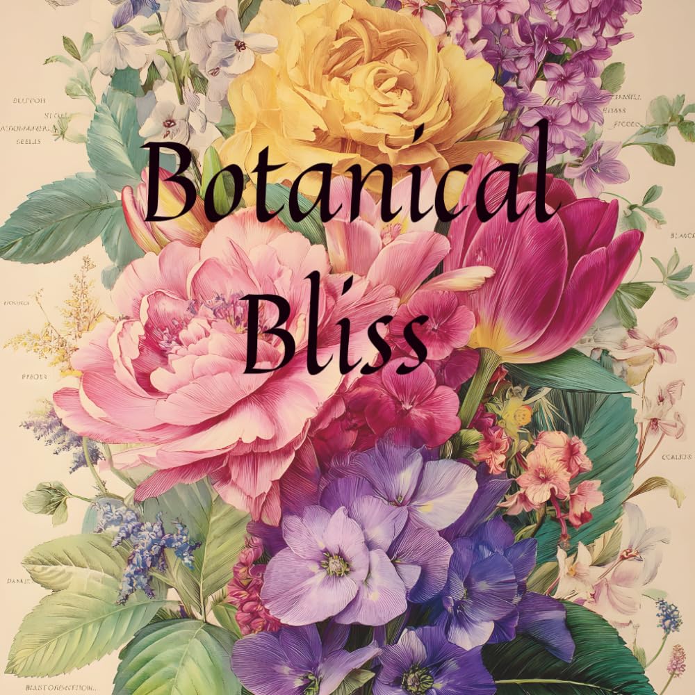 Botanical Bliss: An Elegant Adult Coloring Book with Detailed Floral Designs for Stress Relief and Relaxation