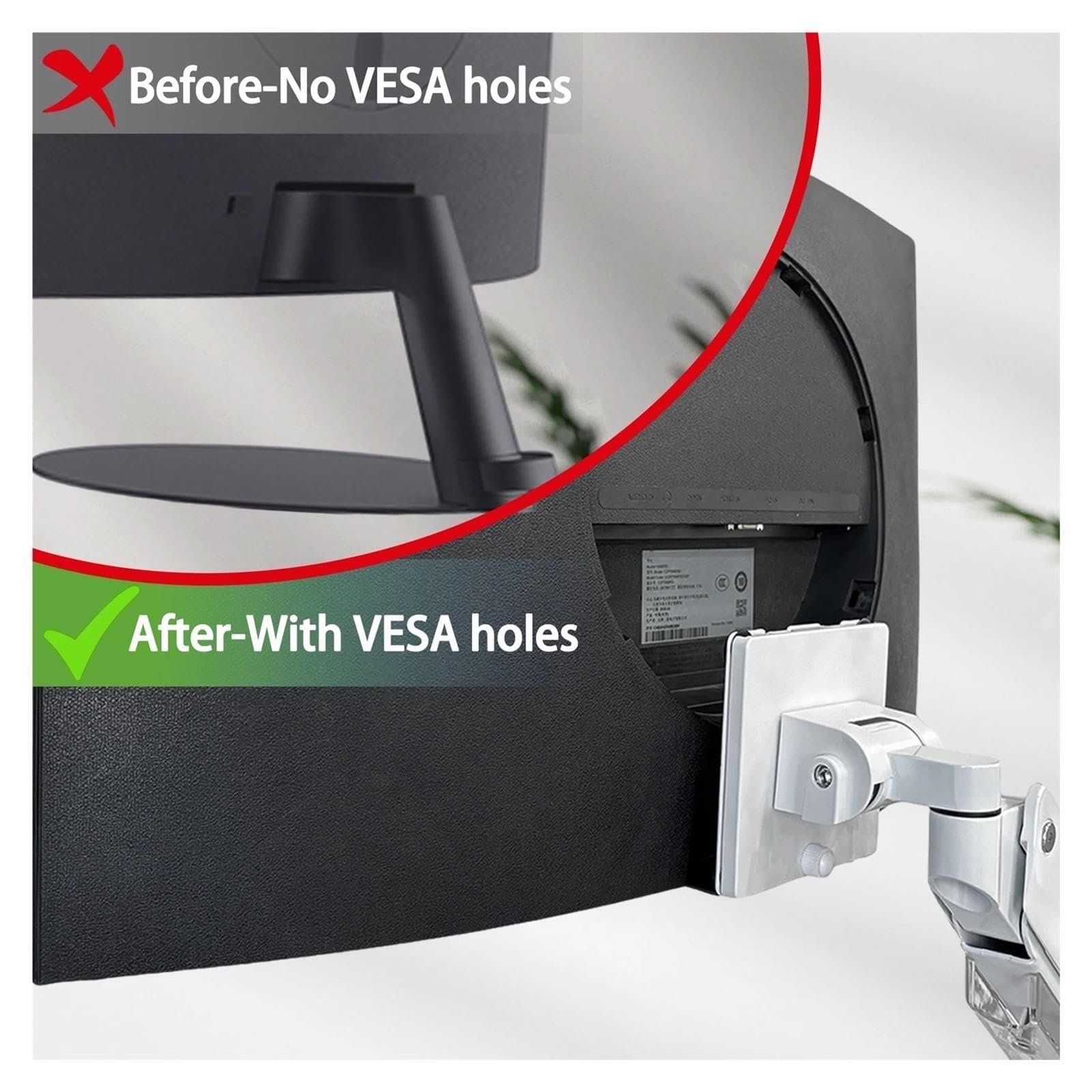 Soporte De Adaptadores VESA For Montaje En Pared, Compatible Con Samsung, Accesorios De Soporte For Monitor Curvo FHD De 32 "/ 27" Pulgadas S39C T55 T550 Series(S39C Wall mounted)