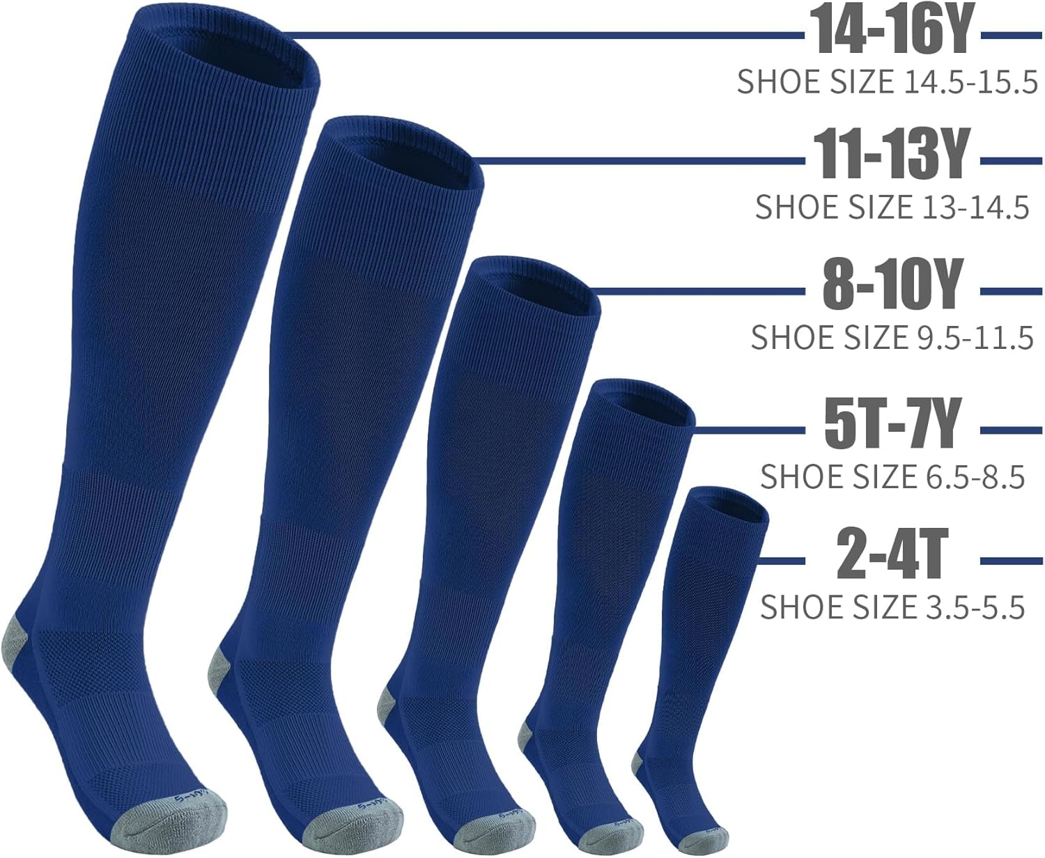 QBK 2-16Y Toddler Baseball Socks And Belt Youth Softball Tee Ball Combo Set for Boy Girl (2 Pairs of Socks & 1 Belt) - Image 4