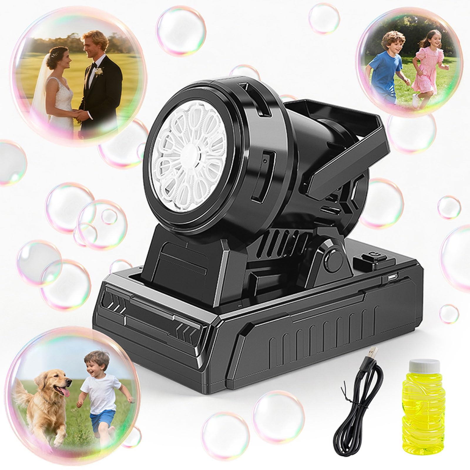 Creatore Automatico Schiuma Portatile a 10 ugelli, Black