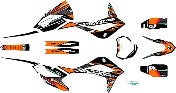 Graphics Kit for Kayo K6-R 250 Dirt Bike 2021+ RUGGED Series Orange 16 Mil - Dirt bike Custom Racing Graphics Decals Stickers Kit, no-plastics