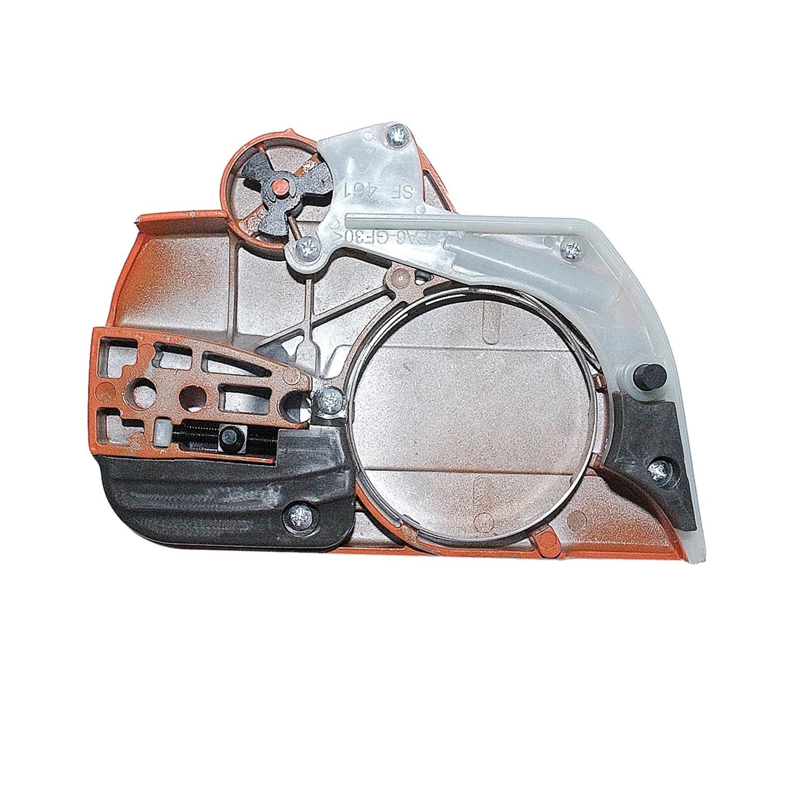 Banda de cubierta de embrague de freno de cadena compatible con H-u-s-q-v-a-r-n-=a 445, ajustador de articulación de rodilla, tensor, kit de buje guía, repuesto de motosierra