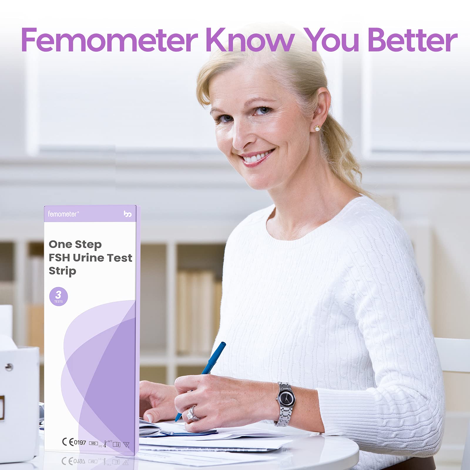 Femometer Menopause Test, 3 Count IndividuallySealed FSH Test Strips