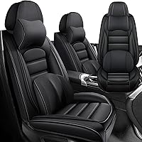 Vista 17 de Fundas de asiento de automóvil para Mercedes-Benz GLC 300 2017-2023, impermeables, suaves, transpirables, de piel sintética, con bolsillos