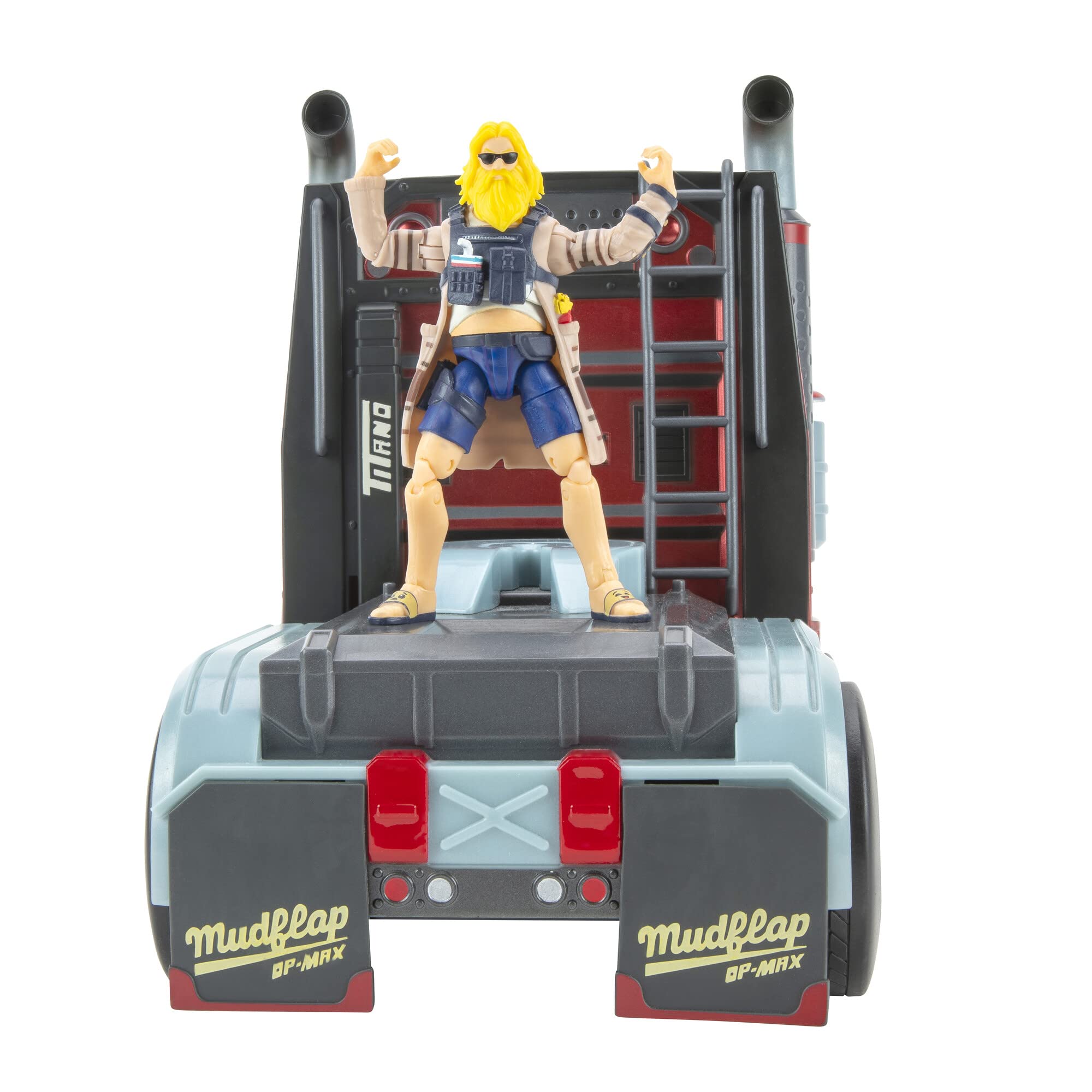 FORTNITE FNT0733 Mudflap - Ferngesteuertes Feature Fahrzeug mit beweglicher Actionfigur und Zubehör, Spielzeug ab 8 Jahren Mudflap - Relaxed Fit Jonesy
