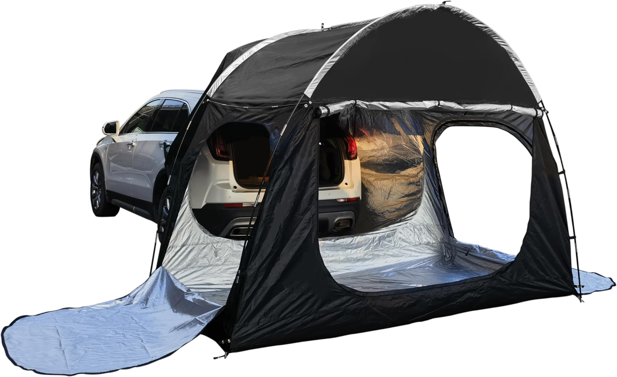 BMDHA Car Sun Canopy Tent, 3 Doors Can Be Opened Tailgate Shade Awning Tent Independent Tent Sun Protection Driving Camping Travel Suitable For Various Models