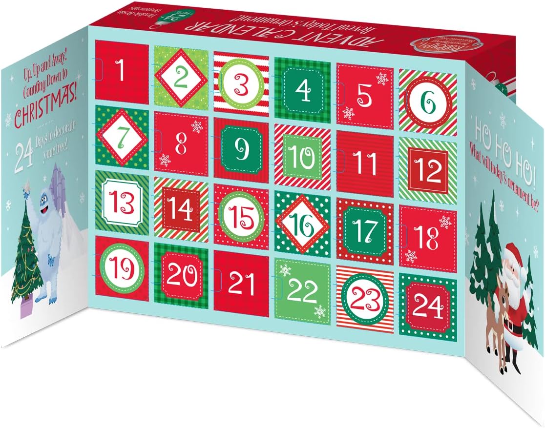 Old World Christmas Rudolph Advent Calendar, 24 Mini Resin Ornaments Featuring Rudolph and Friends, Christmas Countdown for Kids, Child-Safe and Durable, Collectible Holiday Décor