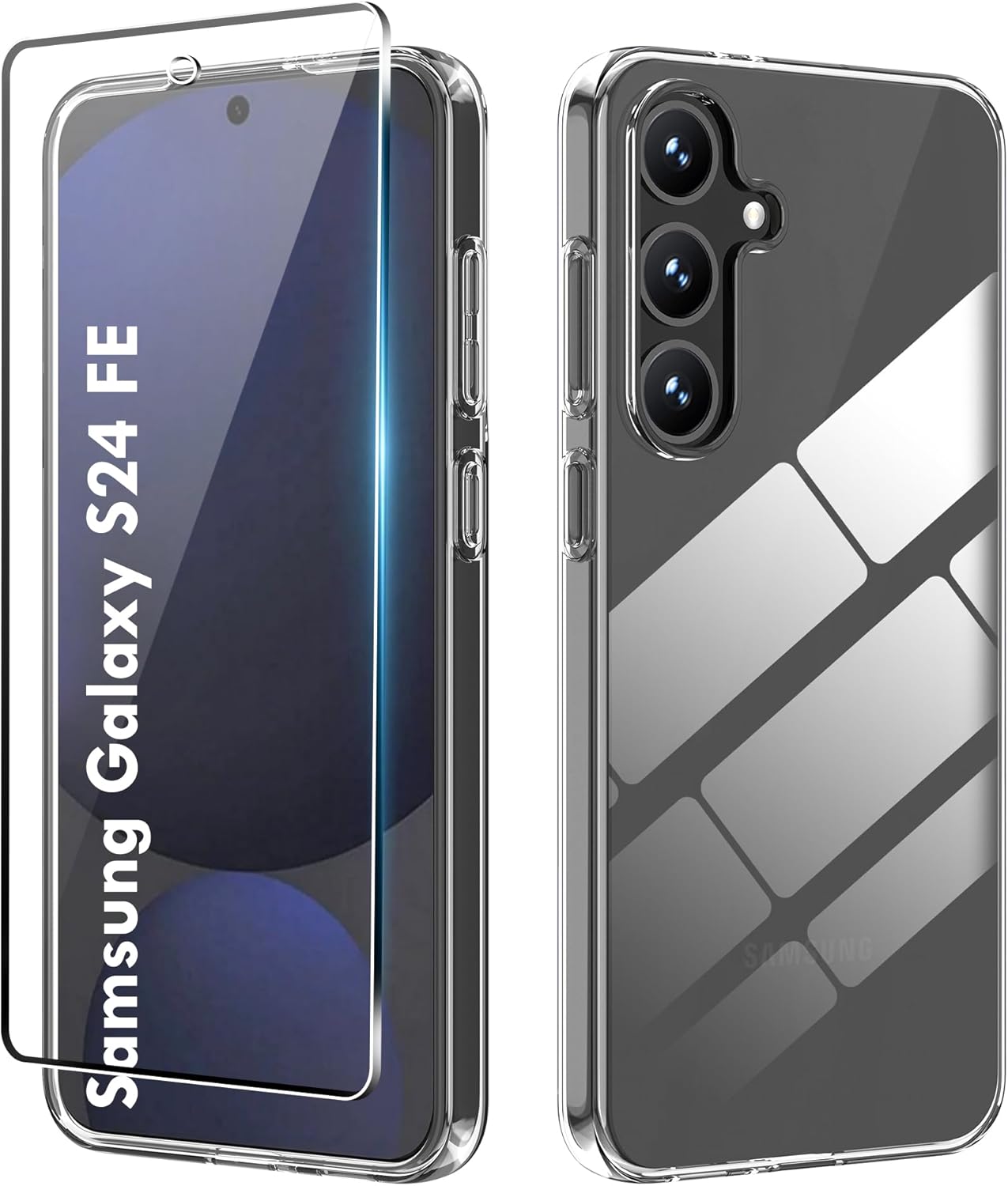 for Samsung Galaxy S24 FE Case, [Soft TPU] with Tempered