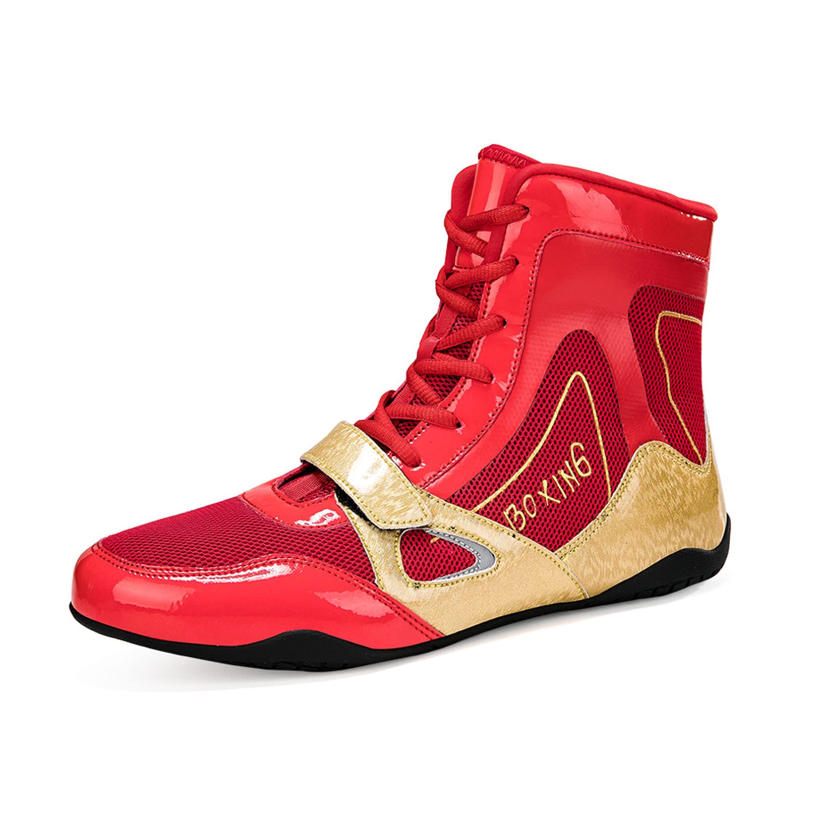 Kervaky Zapatos de lucha libre para hombre, zapatos de boxeo profesionales, zapatillas de fitness, ligeras, transpirables, para levantamiento de pesas, zapatos de entrenamiento