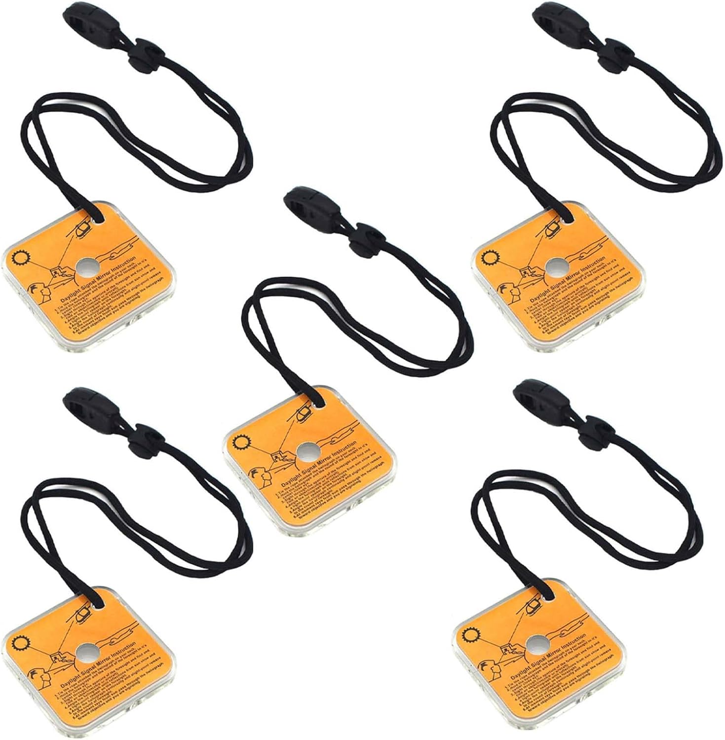 5pcs Emergency Survival Signal Mirror, Outdoor Multifunctional Military Grade Survival Emergency Reflective Signal Star Flash Mirror Tool with Lanyard Whistle for Adventure, Rescue, Floating 5pcs Emergency Survival Signal Mirror, Outdoor Multifunctional Military Grade Survival Emergency Reflective Signal Star Flash Mirror Tool with Lanyard Whistle for Adventure, Rescue, Floating