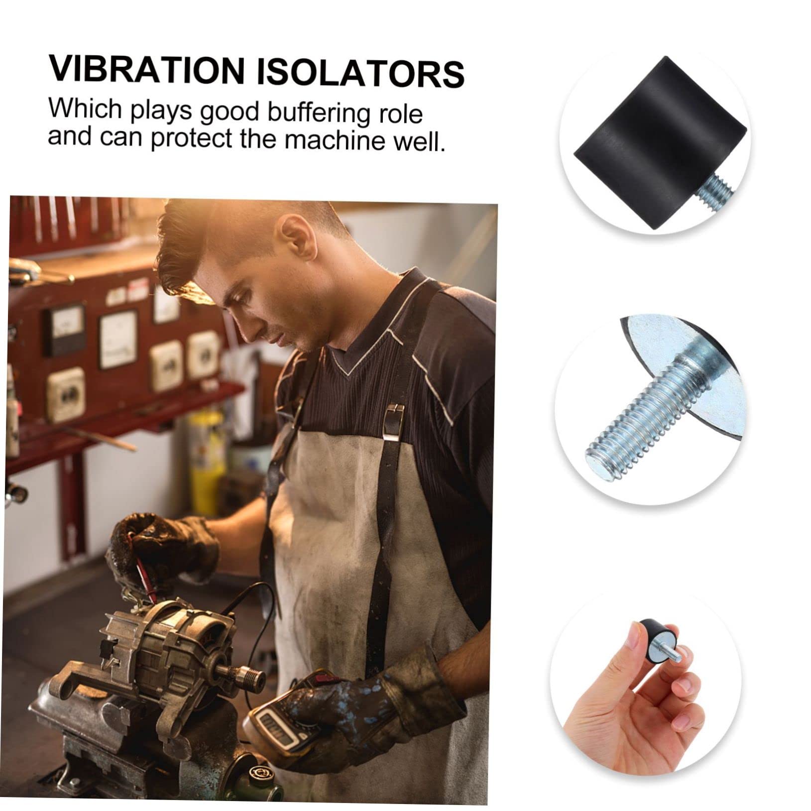 iplusmile 52piezas Soporte De Goma Antivibración Para y Amortiguadores De Caucho Para Aislamiento De Vibraciones y Reducción De Equipos De Energía