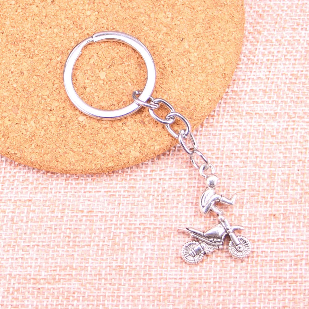 20 Stücke 29 X 23 Mm Motorrad Motocross Anhänger DIY Männer Auto Schlüsselanhänger Ring Halter Schlüsselanhänger Souvenir Schmuck Geschenk