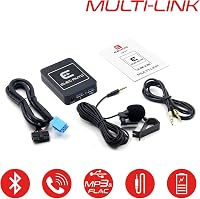 ELEC-AUTO Bluetooth Interfész - USB MP3 AUX Adapter Peugeot és Citroen Autókhoz ISO Csatlakozóval | Kihangosító | Töltő | Jack Csatlakozó |  2