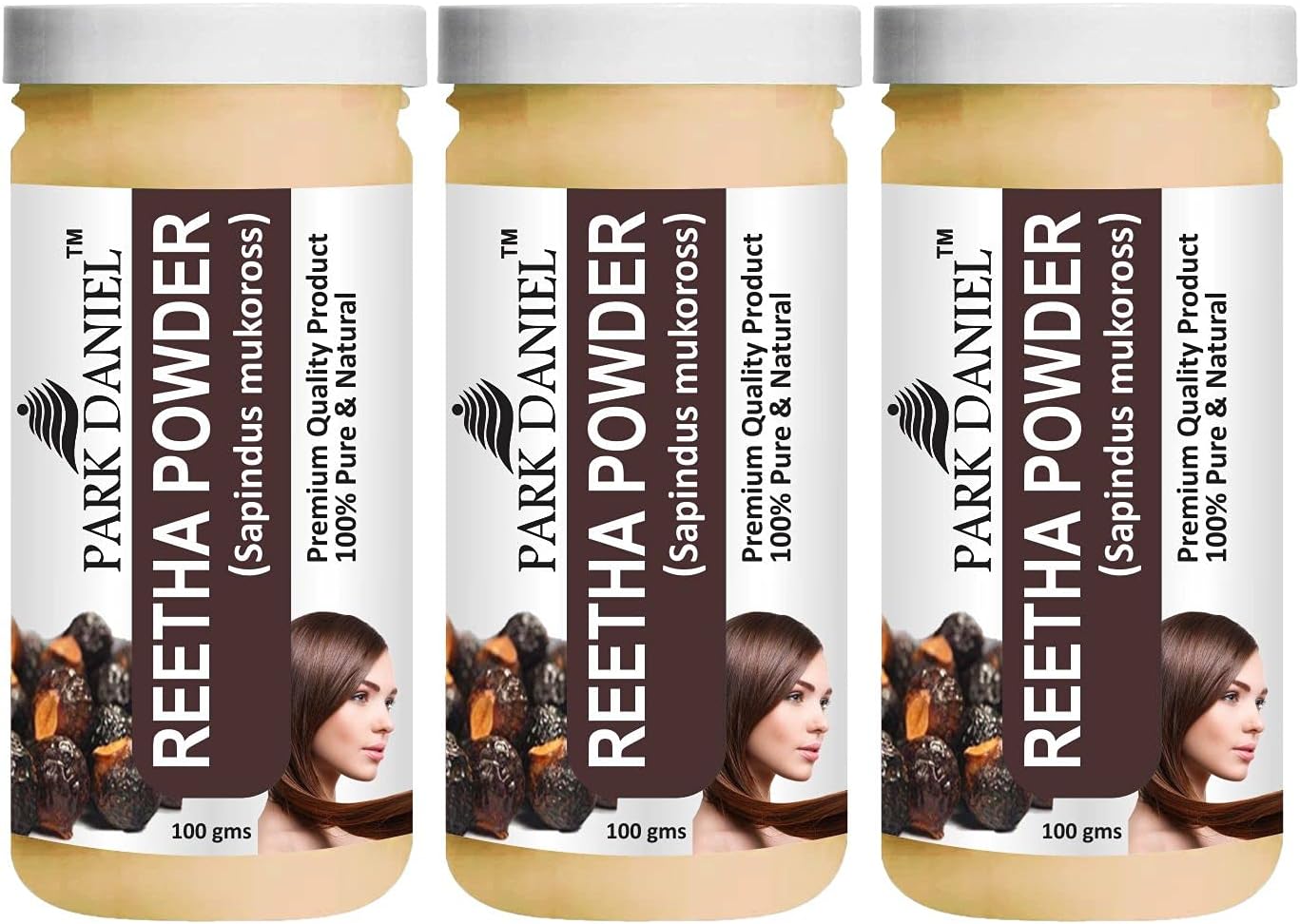 Park Daniel Premium Reetha Powder For Silky & Smooth Hairs Combo Pack
