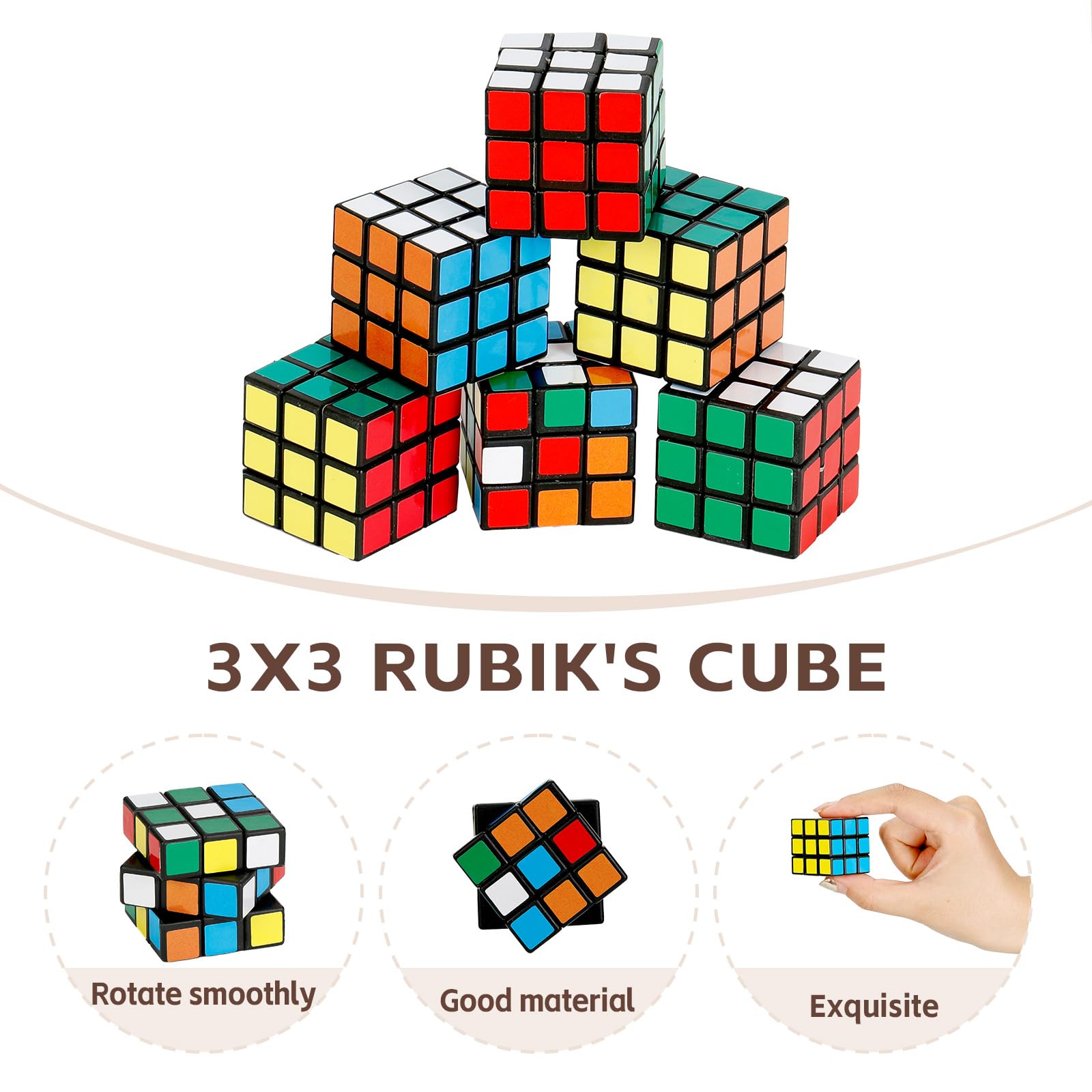 24 Mini Cubi Magici 3x3x3 Cm In Plastica Ecologica – Gioco Da Viaggio Colorato Per Compleanni E Premi Scolastici - 2