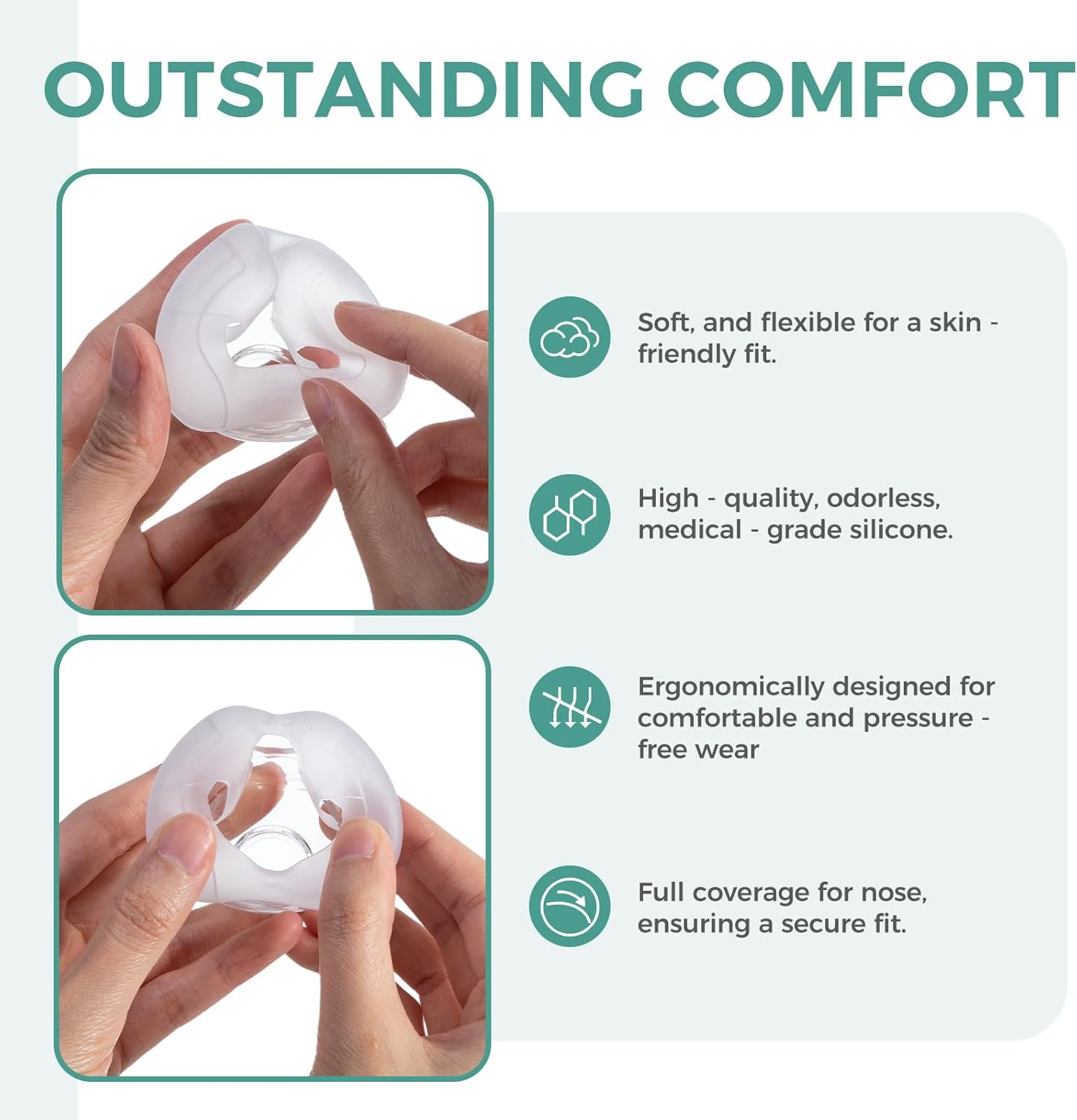 3 Pack Replacement Nasal Cushion for ResMed AirFit N20, FSA & HSA Eligible, Compatible with Original Frame, Reliable Seal and Durable Replacement Supplies, Small - Image 7