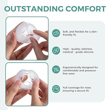 2 Pack Replacement Nose Cushion for ResMed AirFit N20, Medium