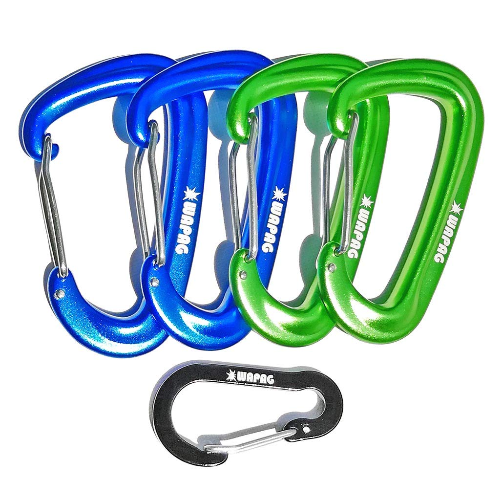 WAPAG Carabiner Clip, 12KN / 2645lbs 7075 Aluminum Heavy Duty Caribeaners, Small Carabiner for Sports & Outdoors, Hammock, Camping, Hiking, Key