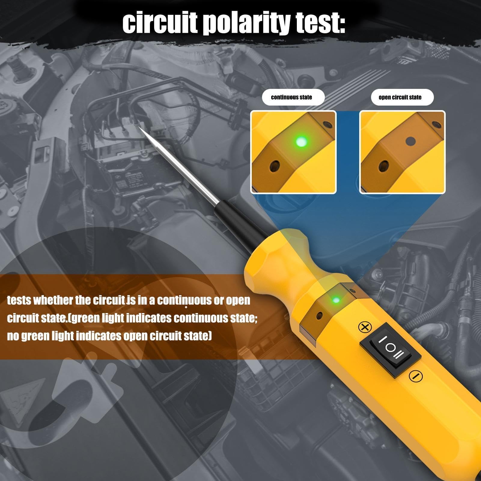 Tester Per Circuiti Autoveicoli Precisione multifunzione uso intensivo | Strumento Di Tracciamento Fusibili Auto Per riparazioni auto, officine, soccorso , ispezioni di routine e camion