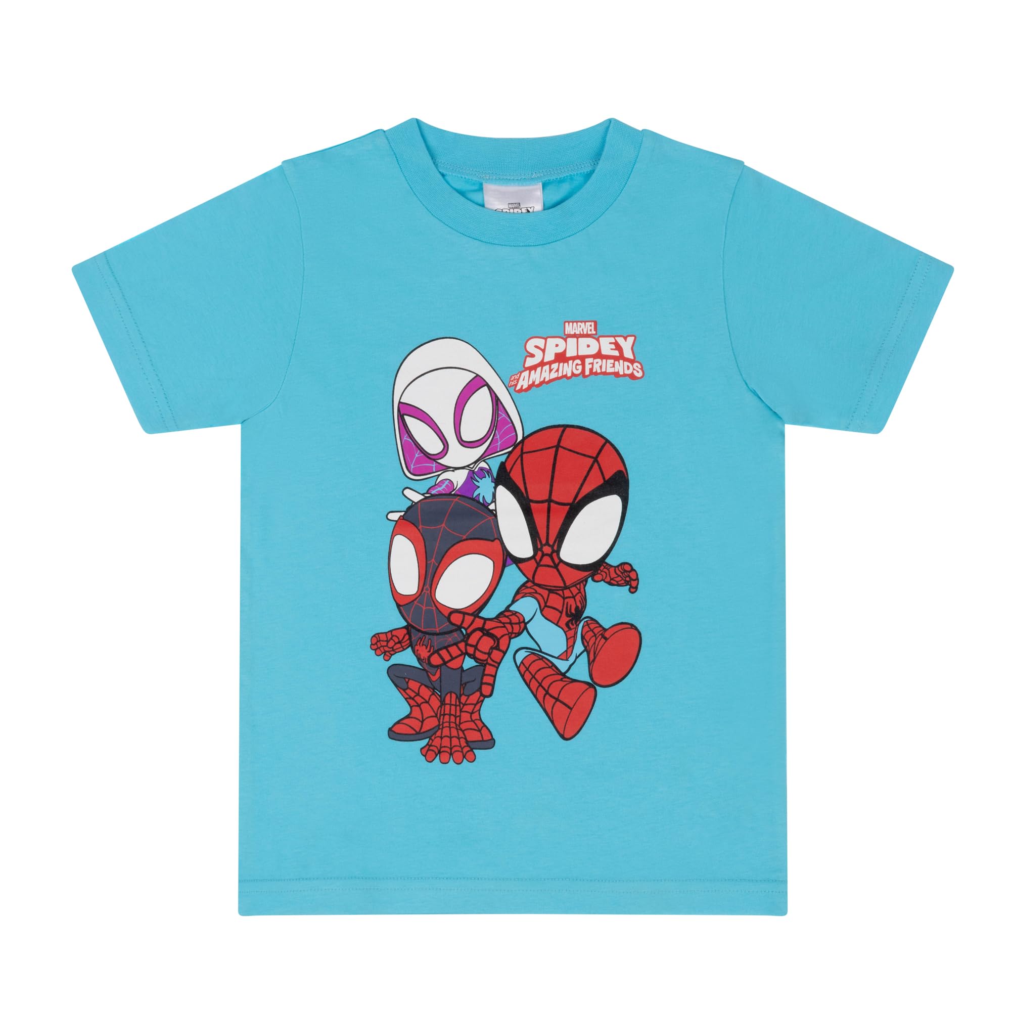 Spidey & Friends/Spiderman - Confezione da 3 Magliette a Maniche Corte in 100% Cotone, per Ragazzi