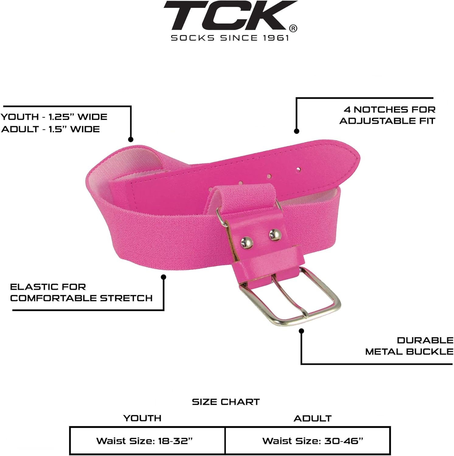 Baseball Belt and Socks Combo Over the Knee - Youth and Adult Sizes Prosport - Image 2