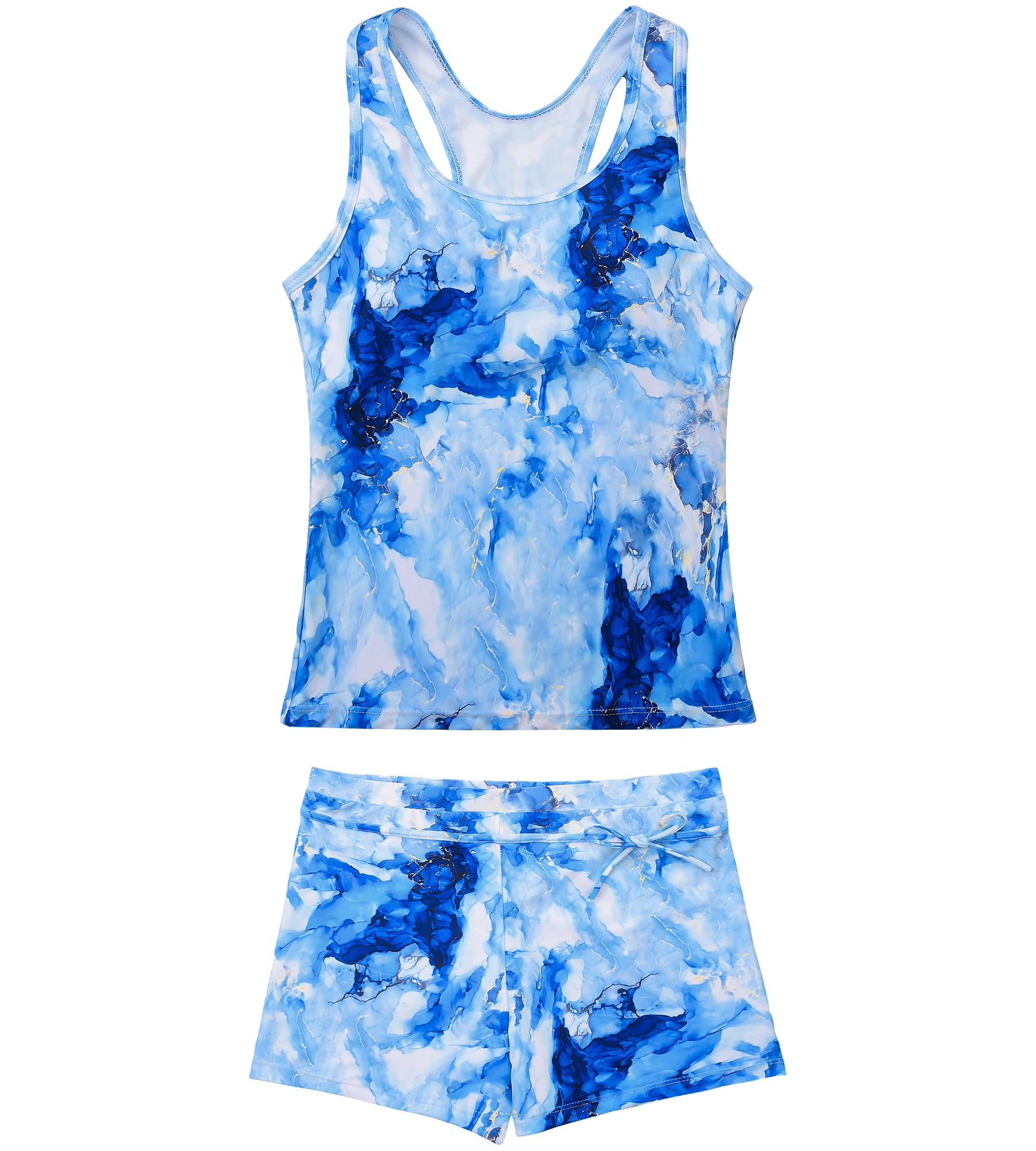 JerrisApparel Little Girls' Summer Two Piece Boyshort Tankini Kids Swimsuit