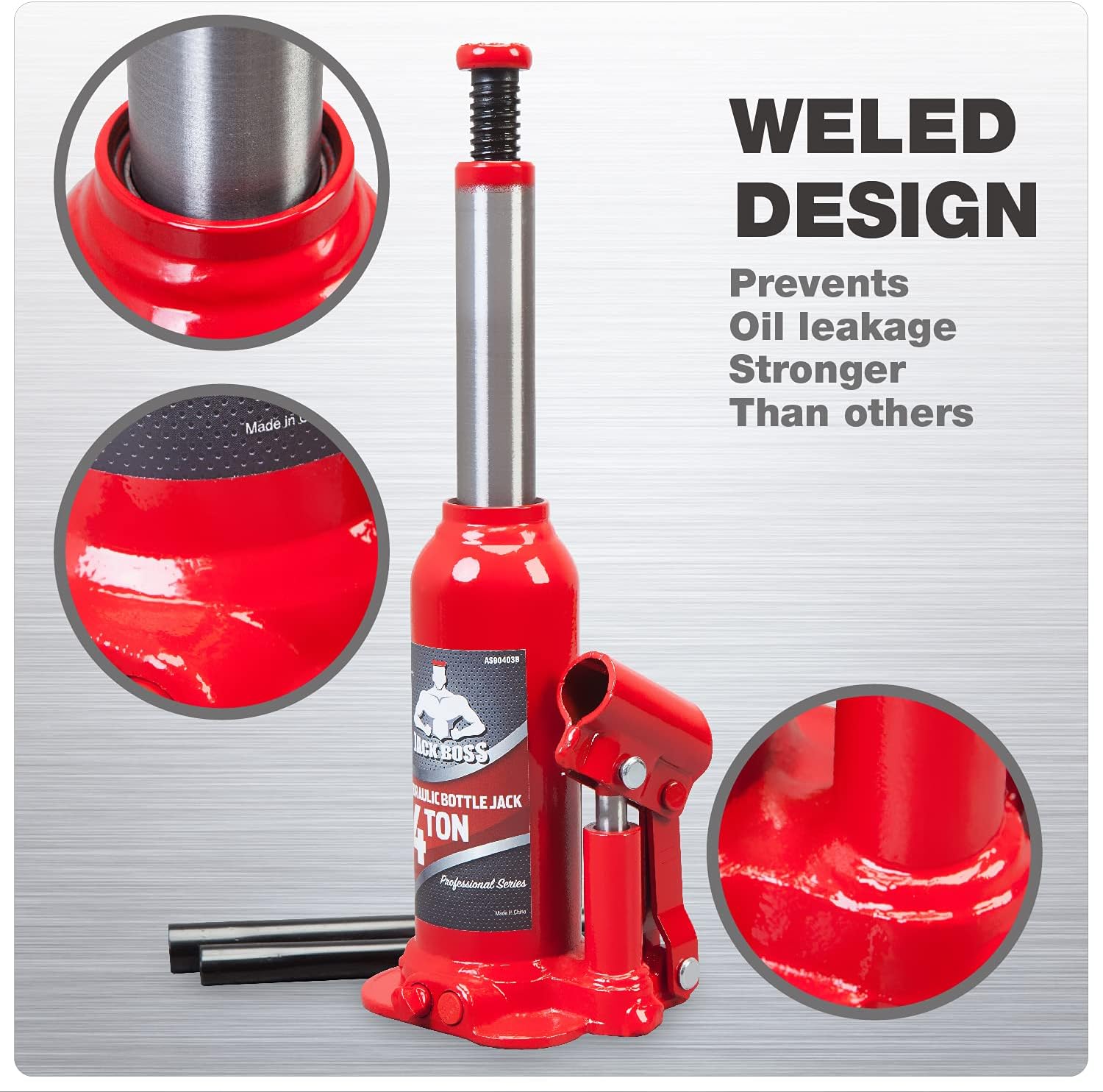 Jack Boss Hydraulic Bottle Jack 2 Ton Durable Welded Portable Car Jack 4,400 Lbs Capacity with Pump Handle for Car Sedans SUV : Industrial & Scientific